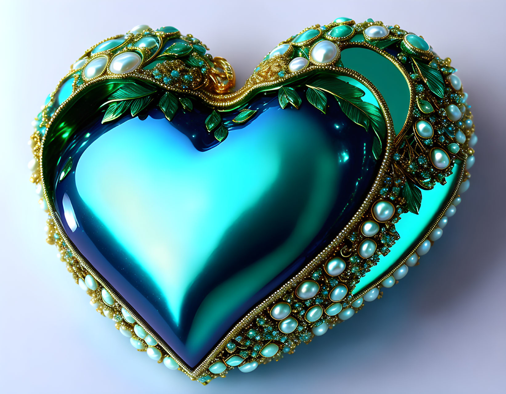 A Soft Blue-Green Massive Heart 