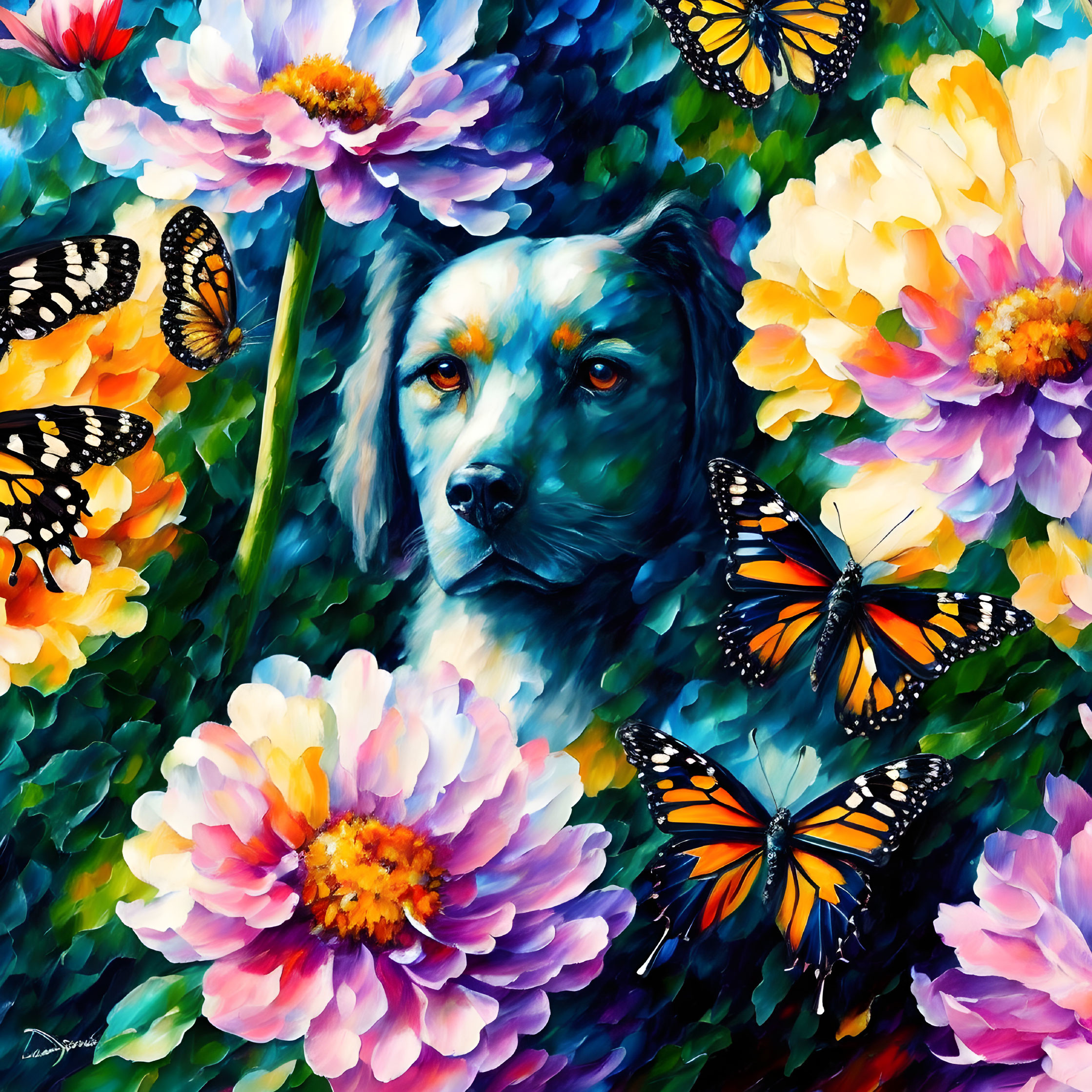 Dogs and butterflies