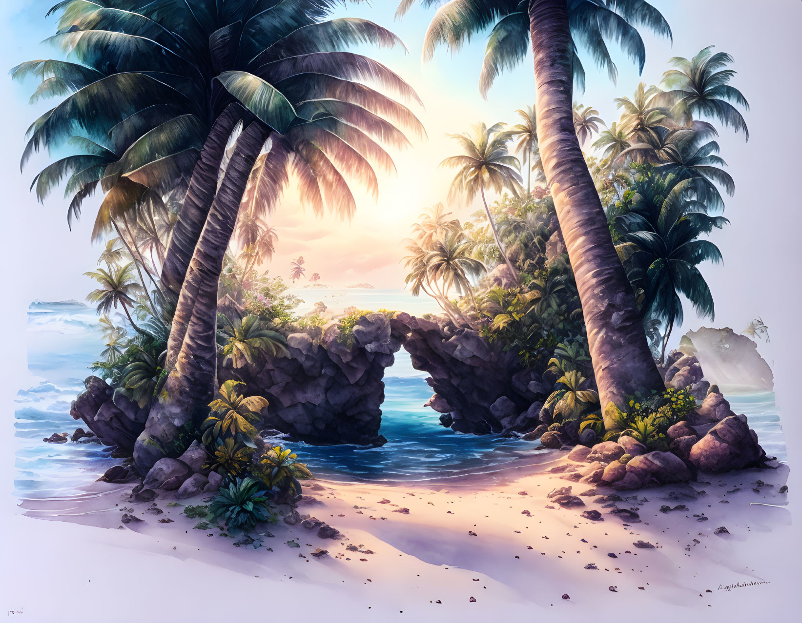 A tropical beach