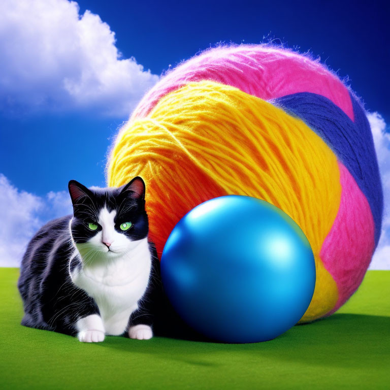 Cat & Huge Yarn