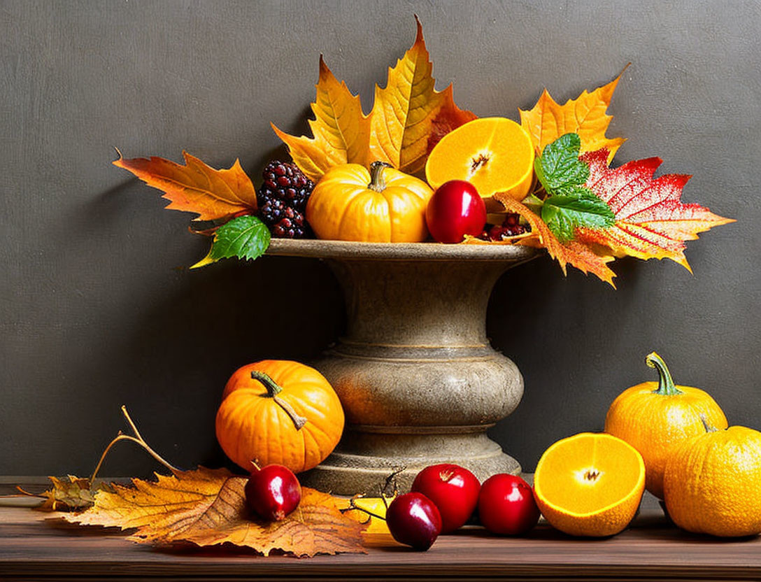  still life with autumn fruits 
