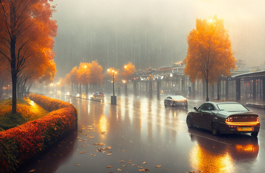 autumn rain in Kyiv
