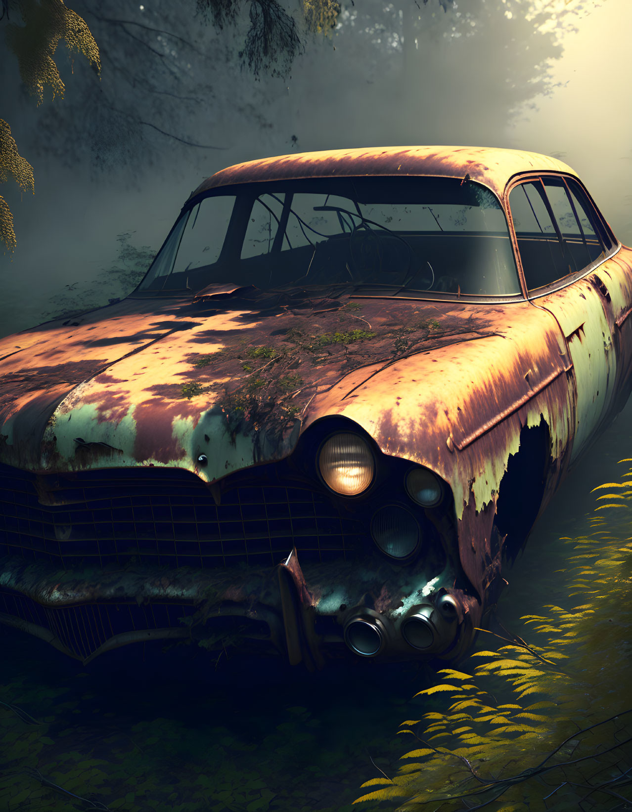 abandoned car in forest © Gerald B.