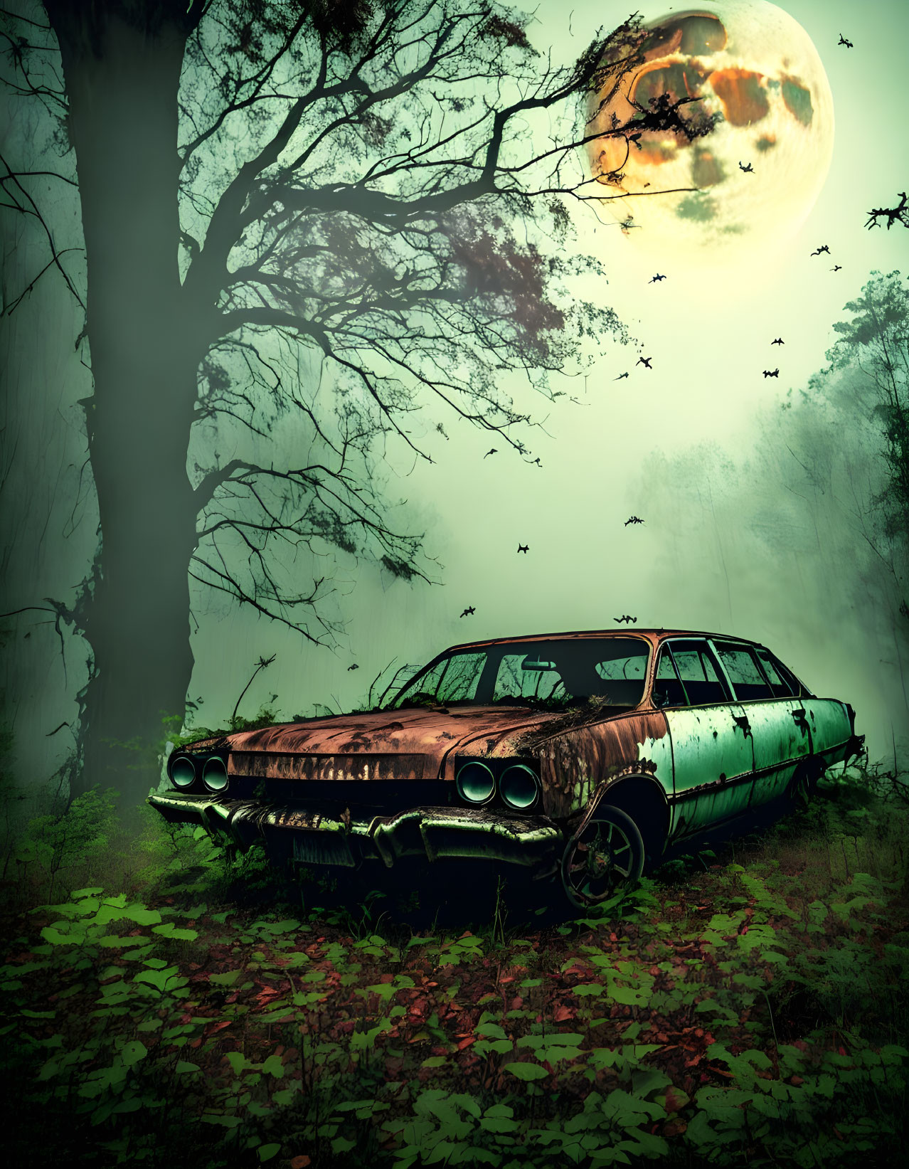abandoned car in forest © Gerald B.