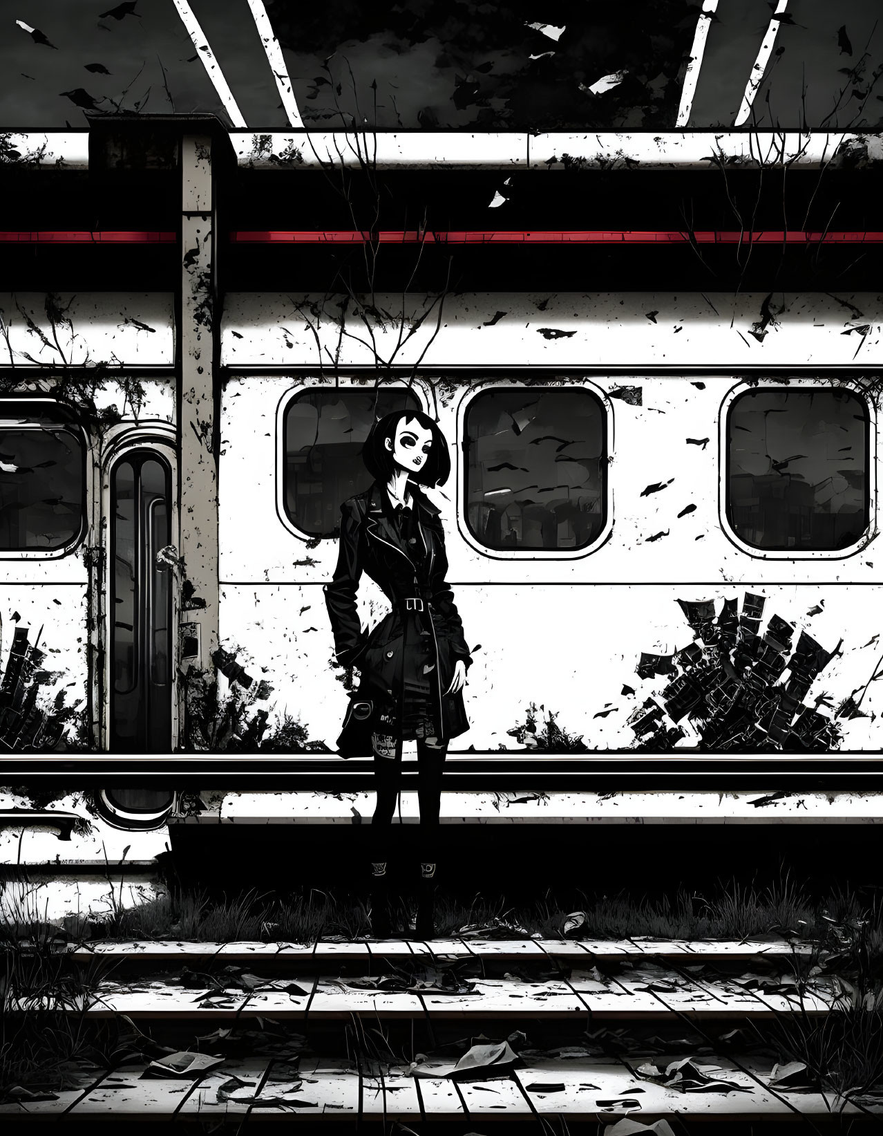 old train station with girl © Gerald B.