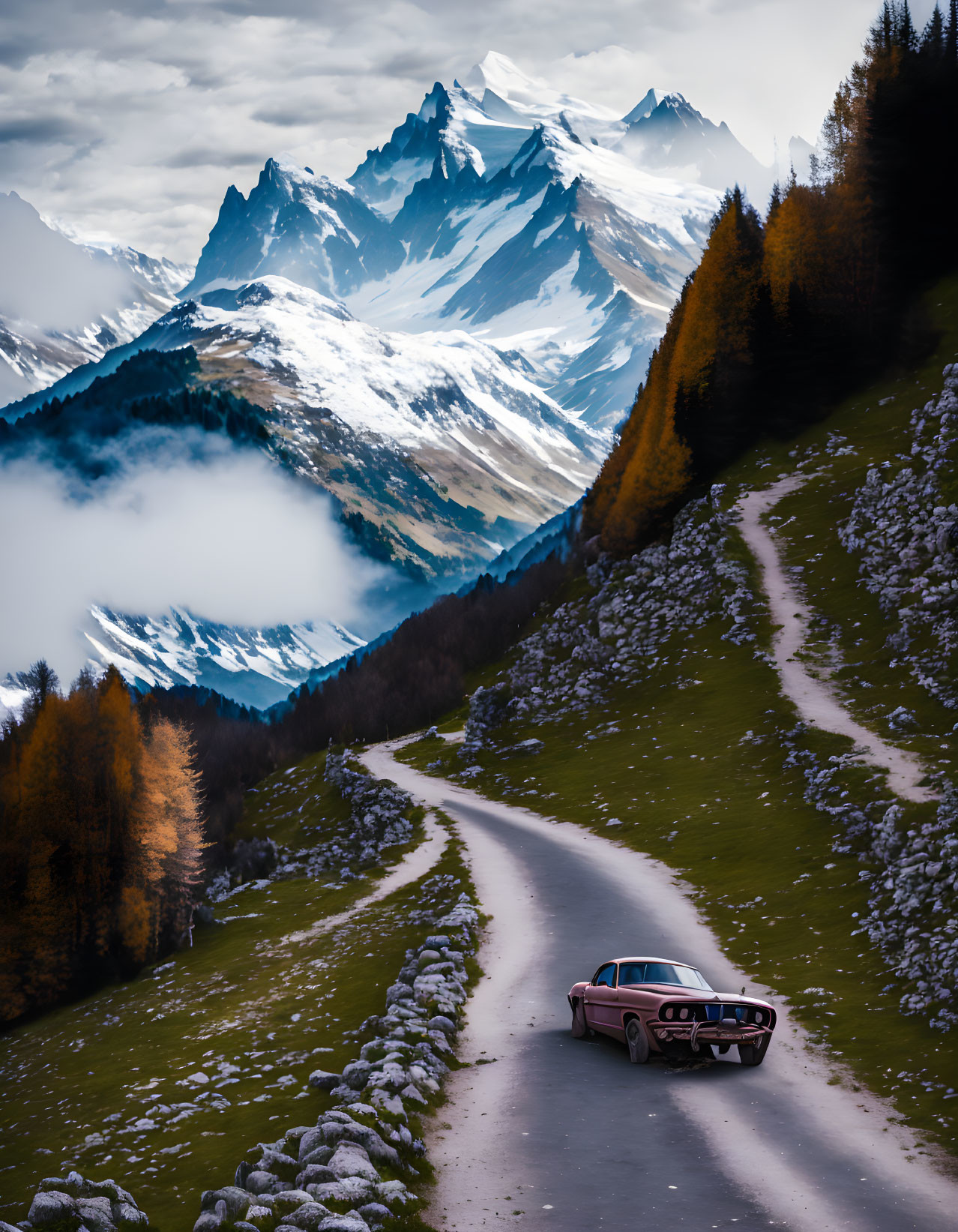 abandoned car in alps © Gerald B.