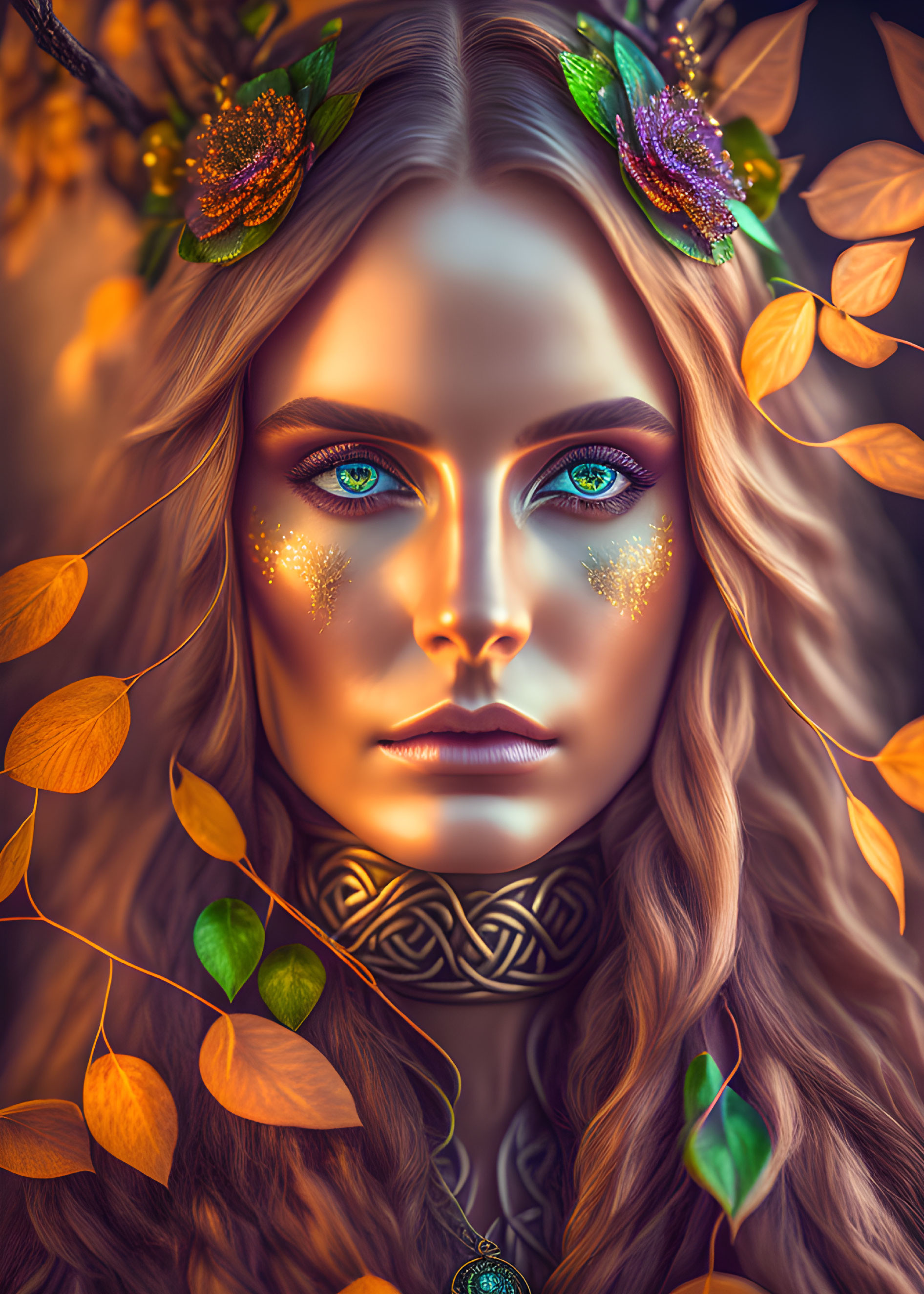 Celtic Witch focusing on nature