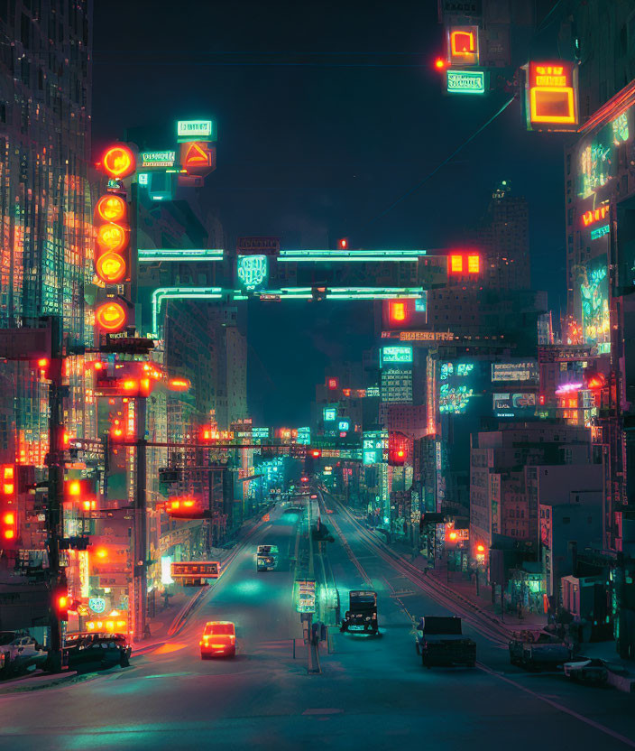 Night city with Neon