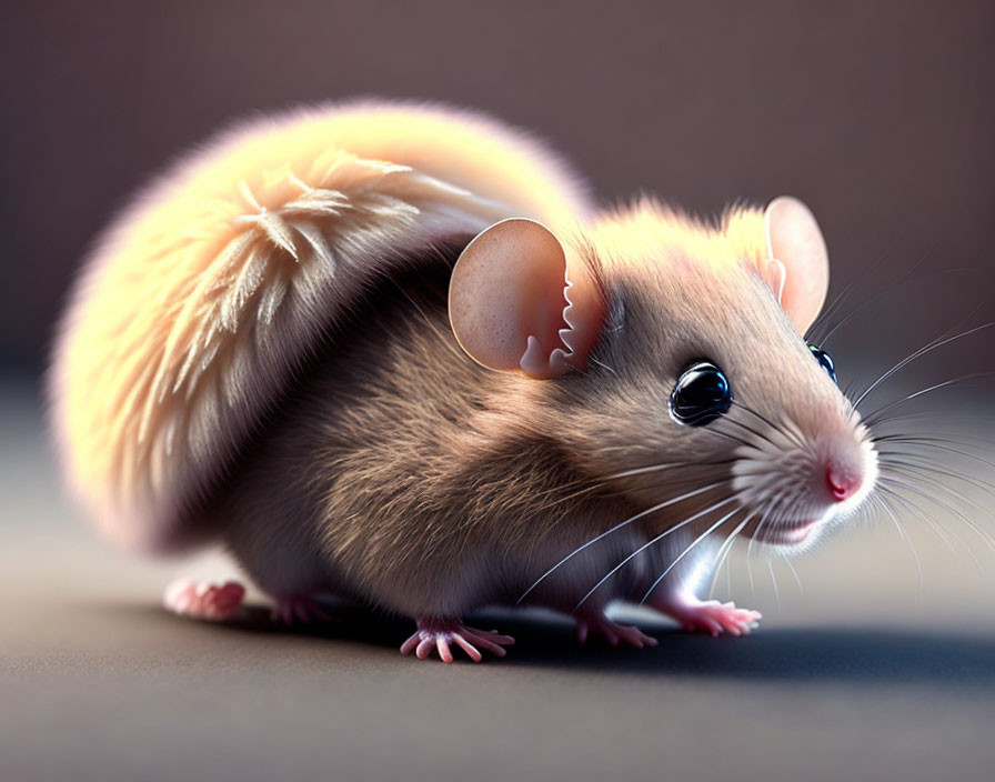 Cute fluffy rat