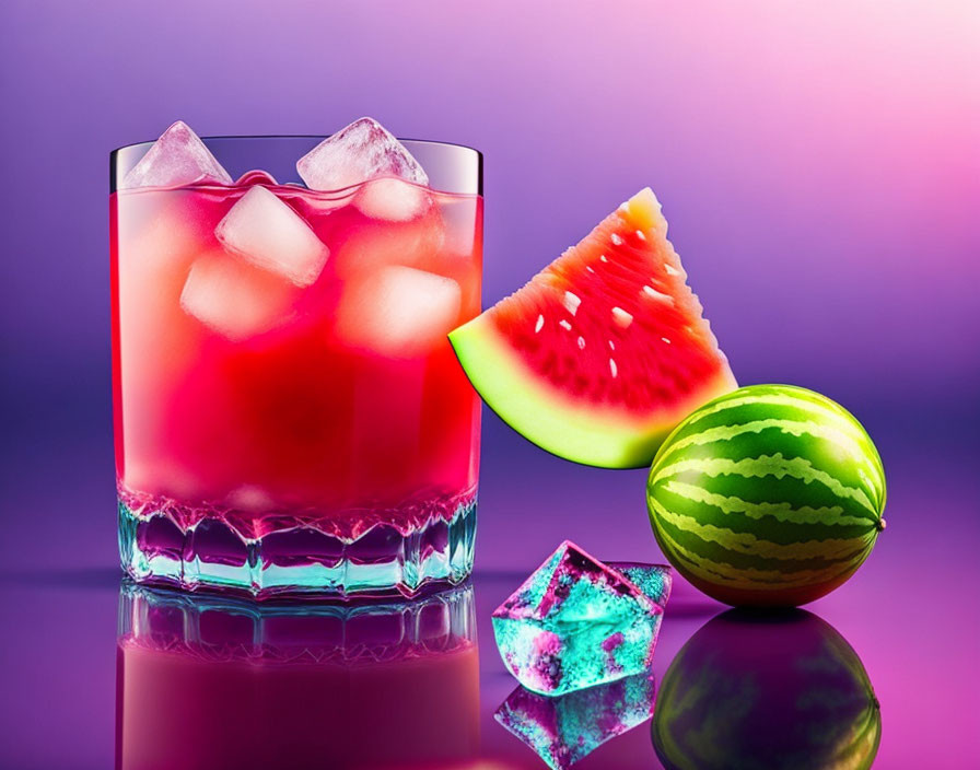 Water melon and ice