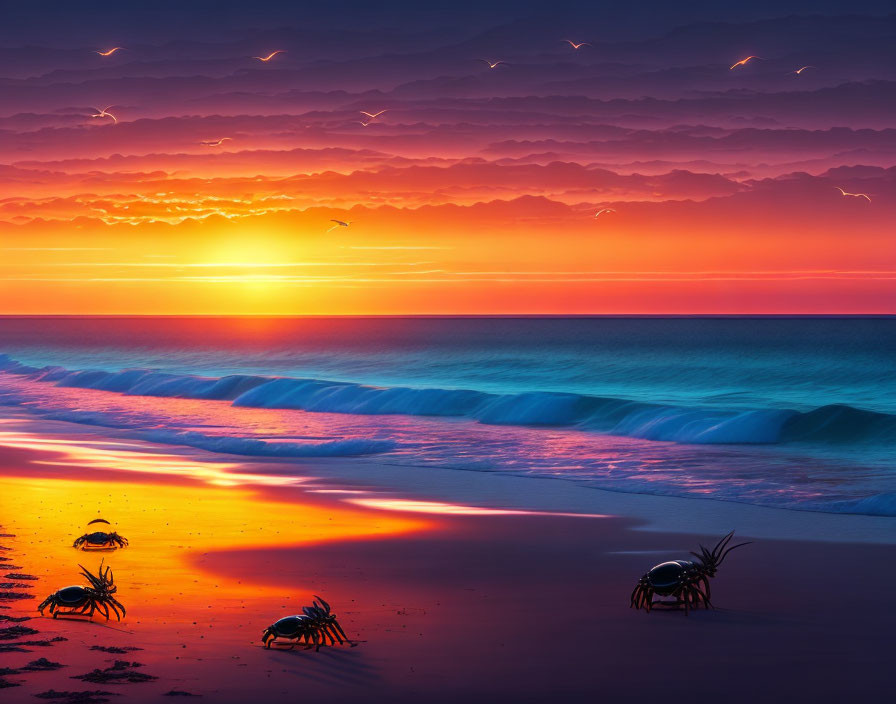 Sunset seaside