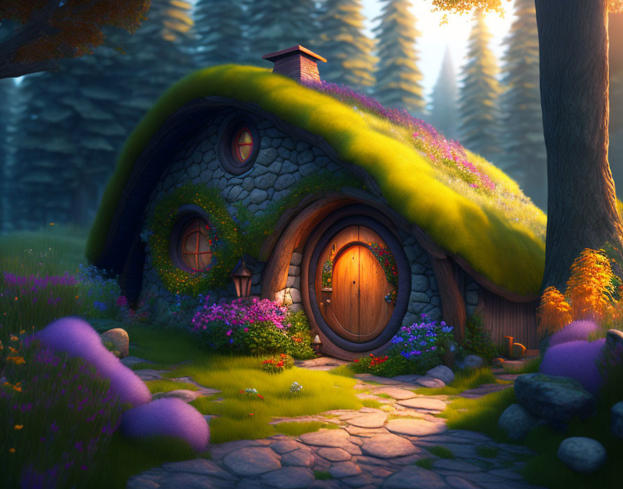Cute hobbit home