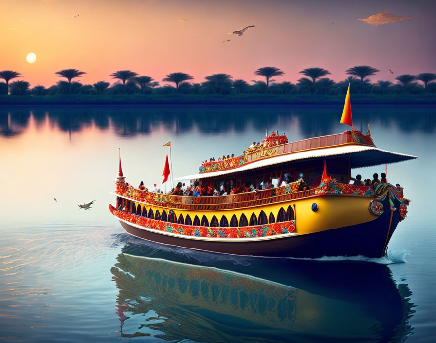 Celebration boat in the Nile