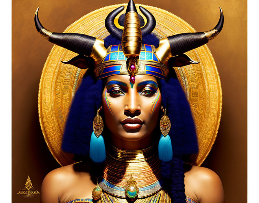 Goddess Hathor of love, music, and beauty