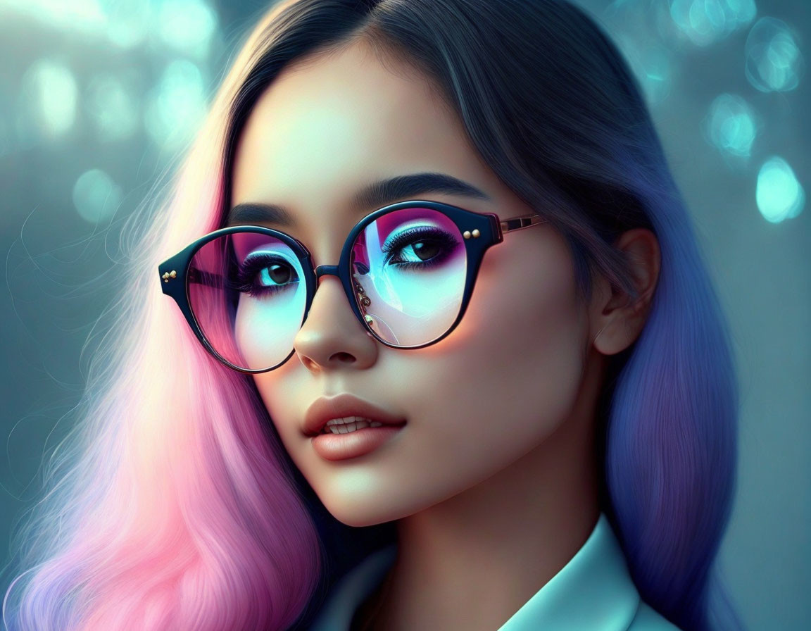 Cute glasses girl