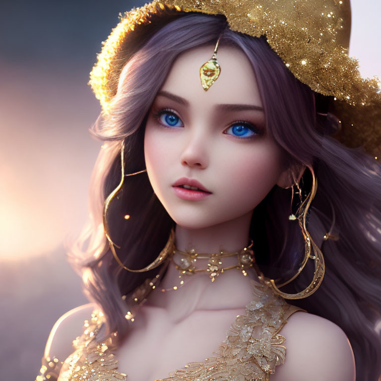 Girl elf game character