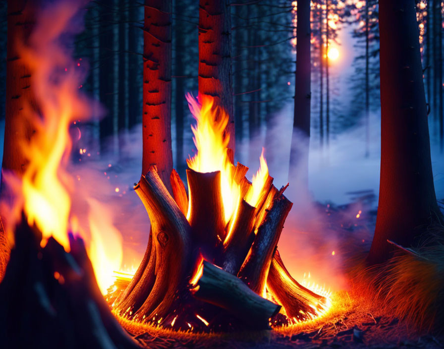 A log fire 