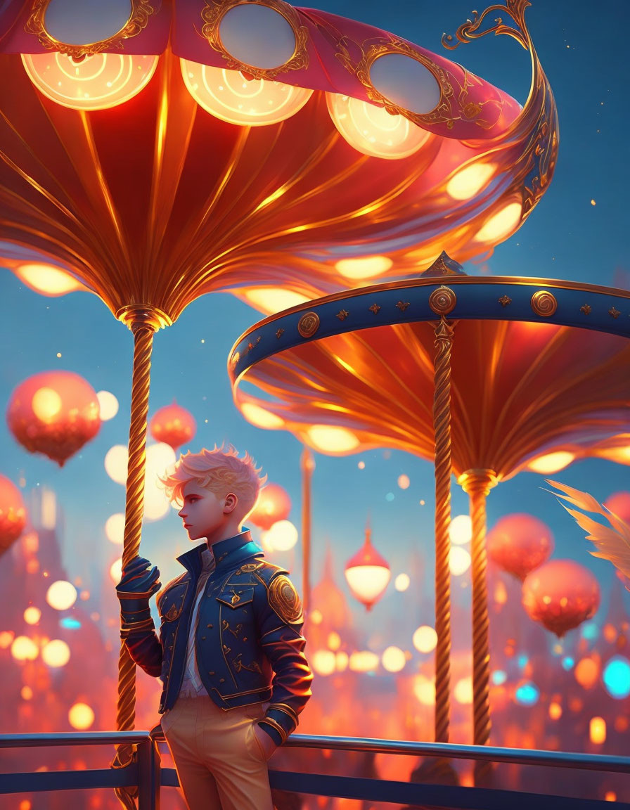 a boy in a carnival