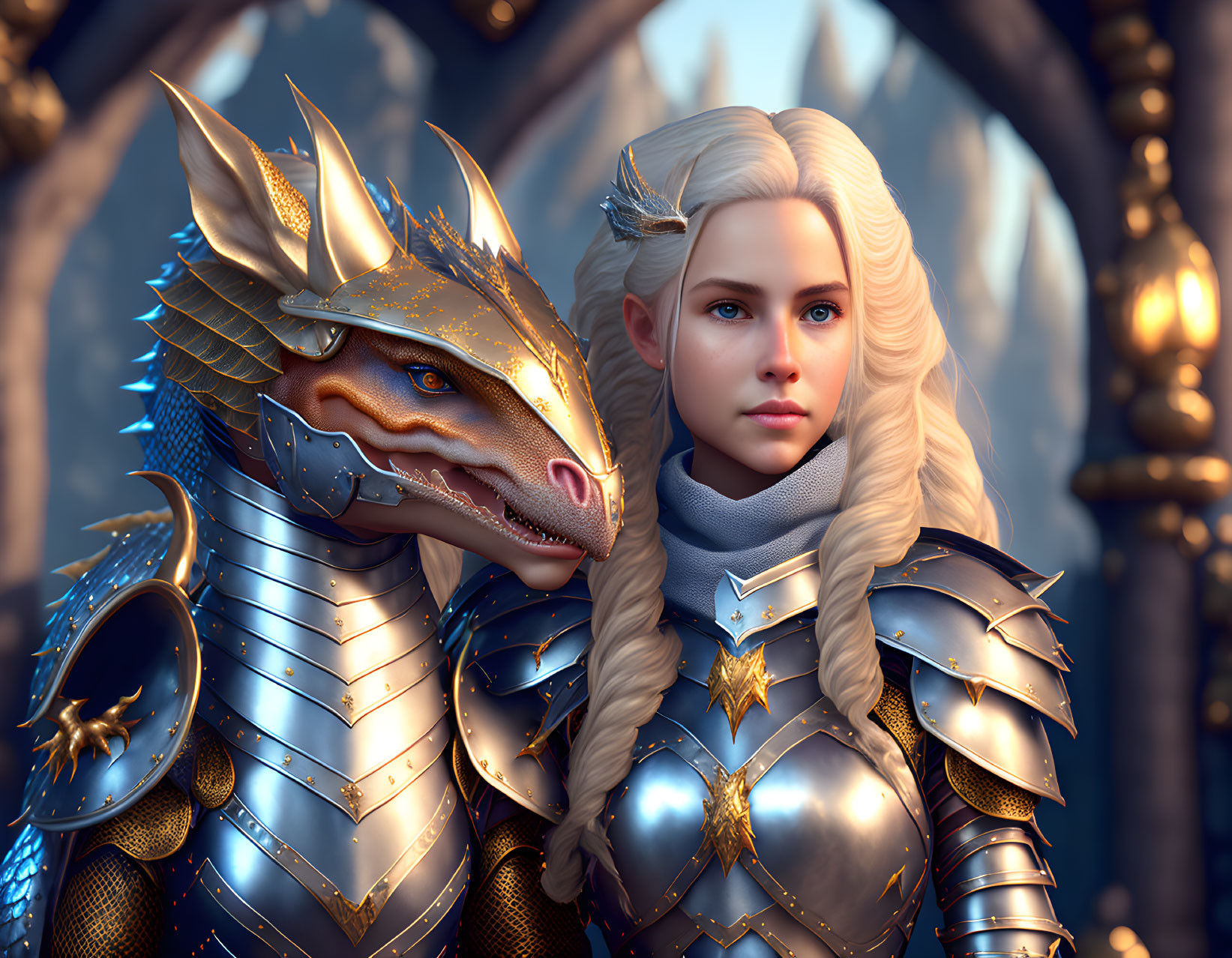 Girl and her pet dragon