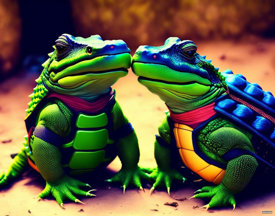 ninja alligator frogs