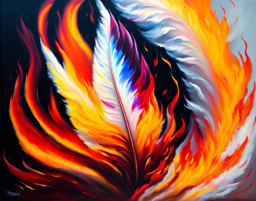 Feather against fire
