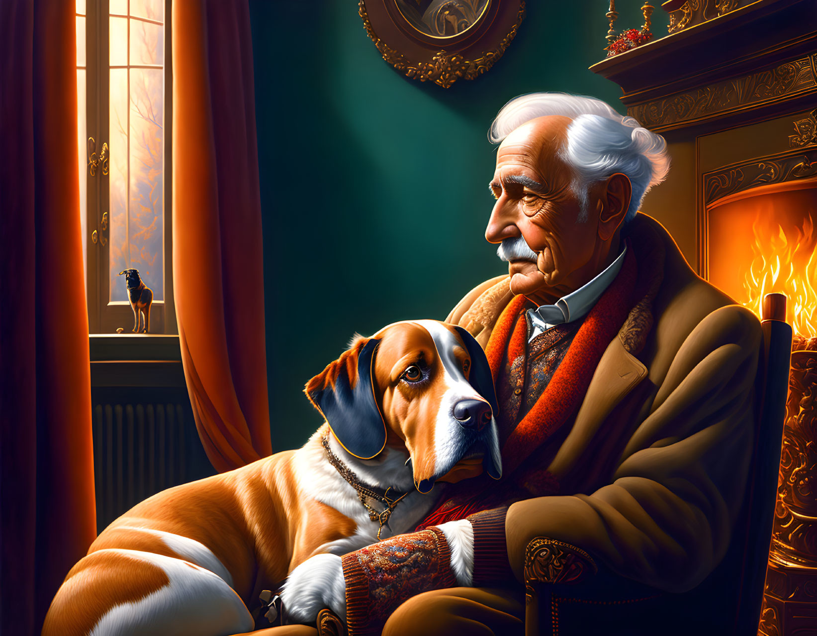 Grandpa and his dog