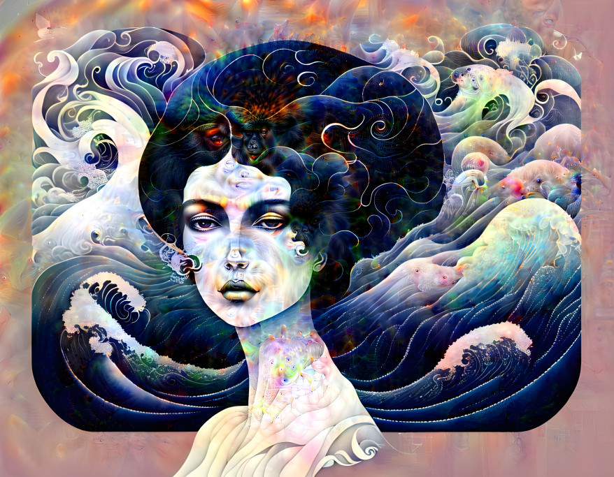 Girl with waves in hair 