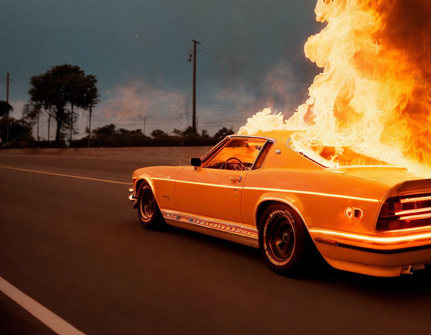 Burning down the highway