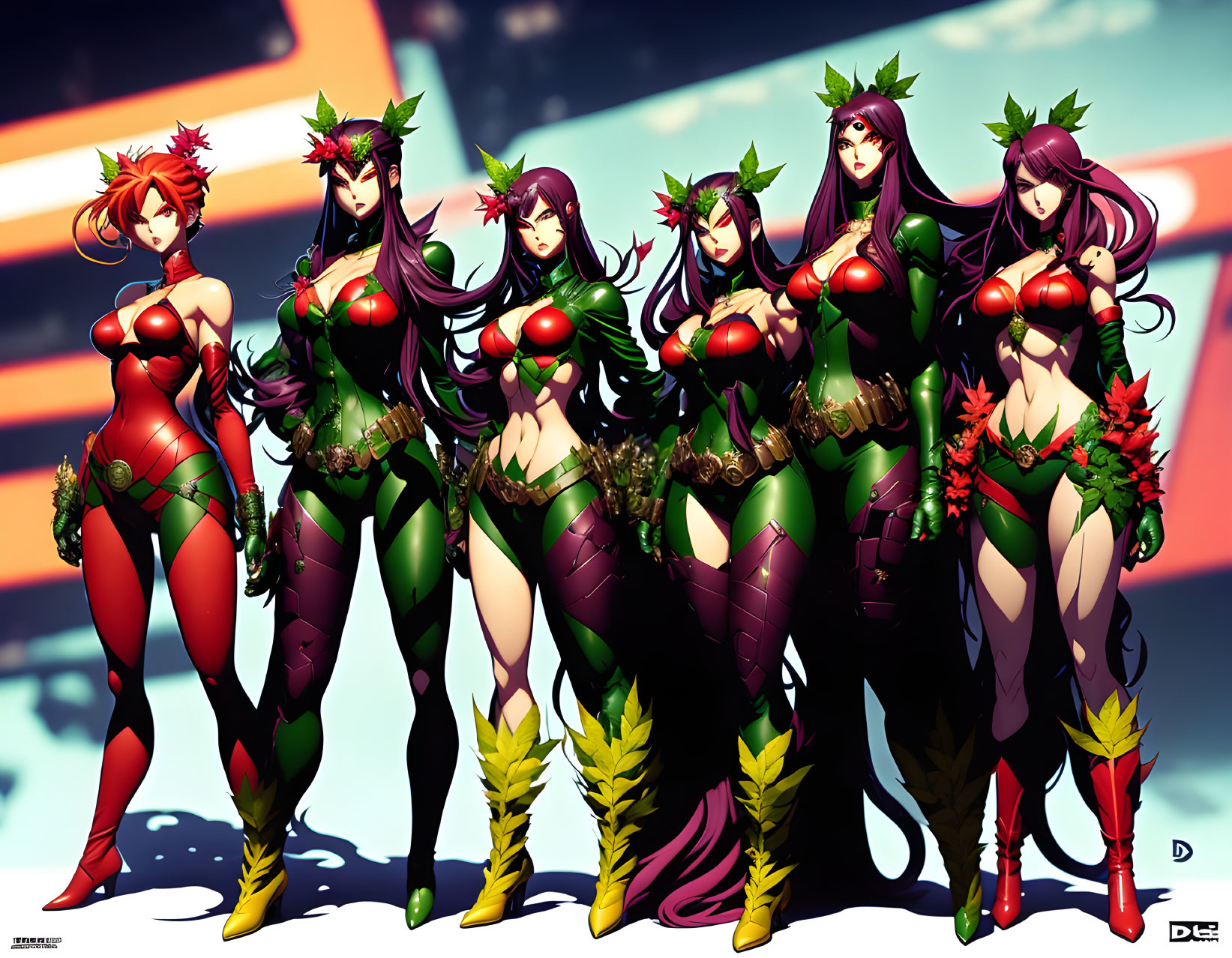 A Famous Anime Female Poison Ivy Team