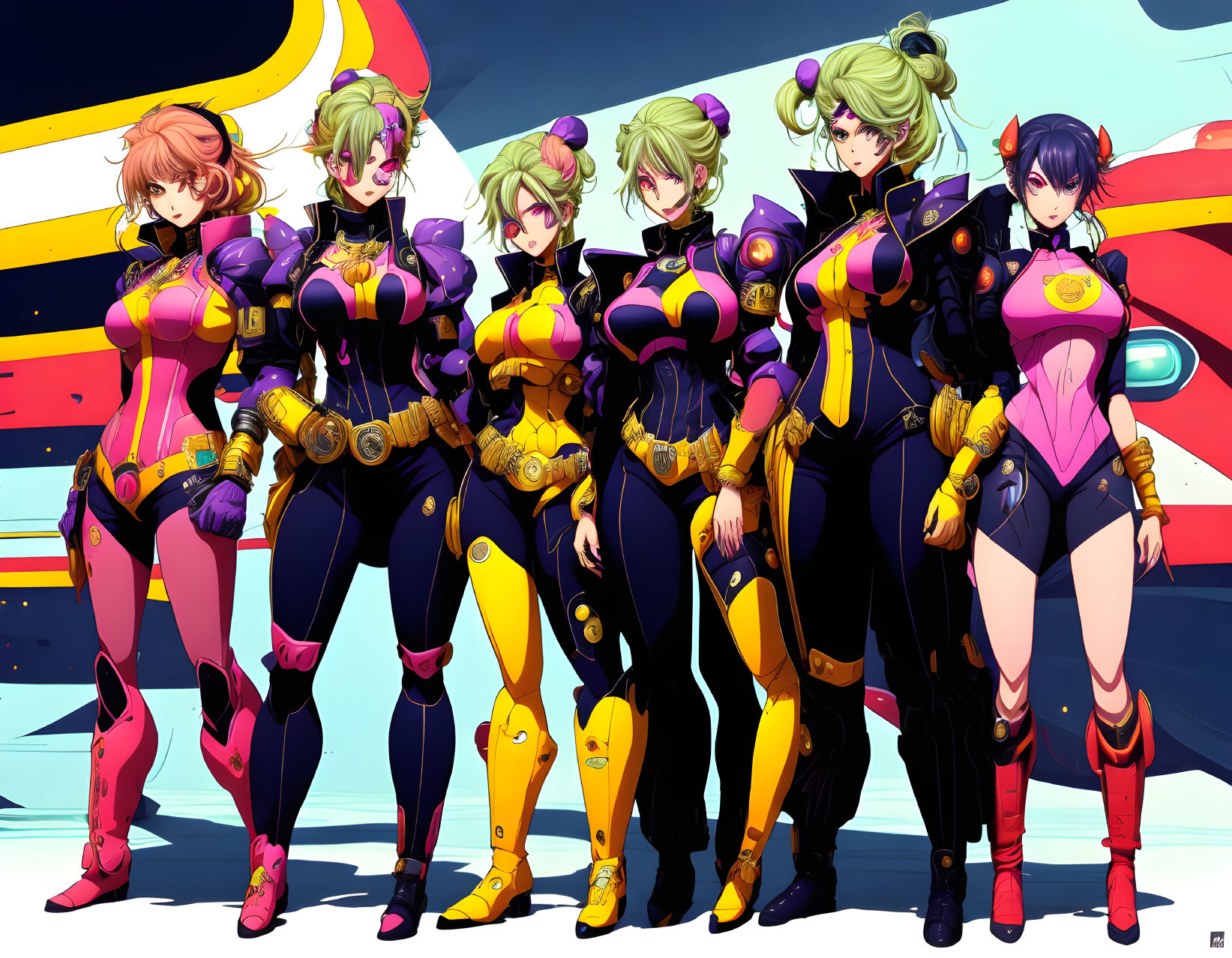 A Famous Anime Female Brainiac Team