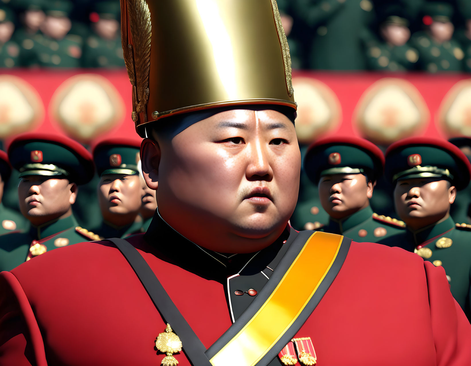 Kim Jong-Un like a Roman Soldier