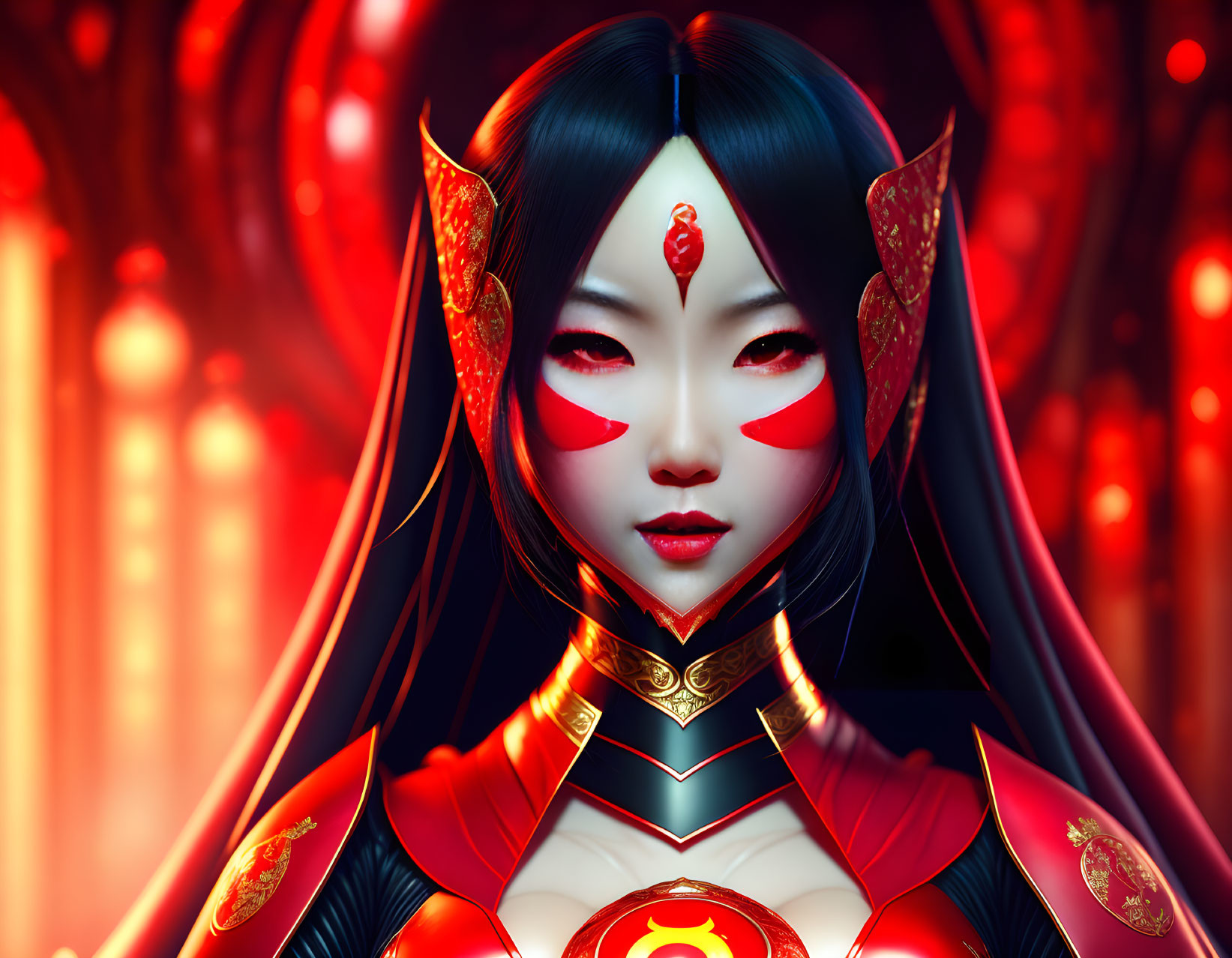 A Famous Anime Red Lantern Woman by DC