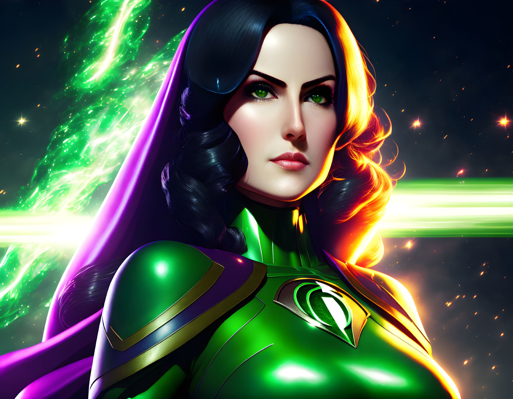 A Famous Anime Lana Luthor is the Green Lantern Wo