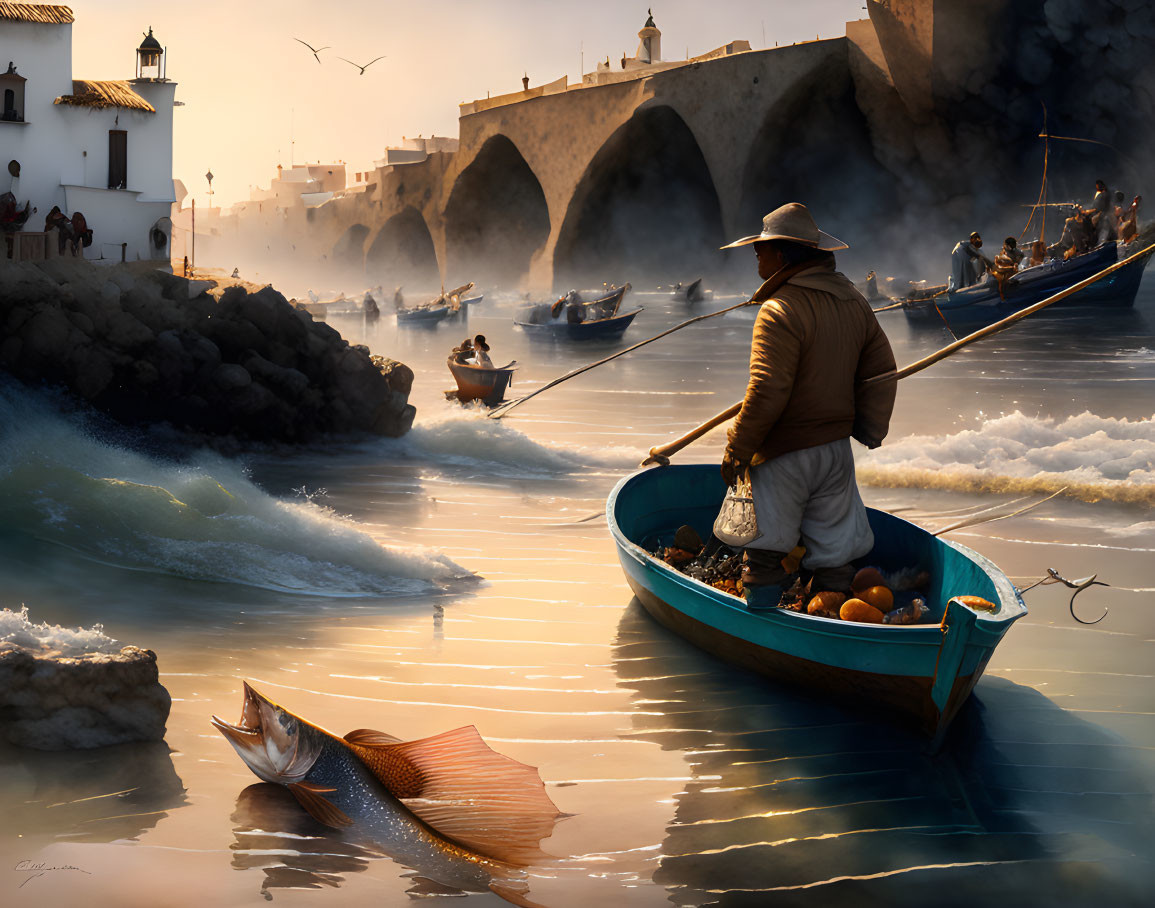 Fishermen in the almadraba, Cádiz Andalusia