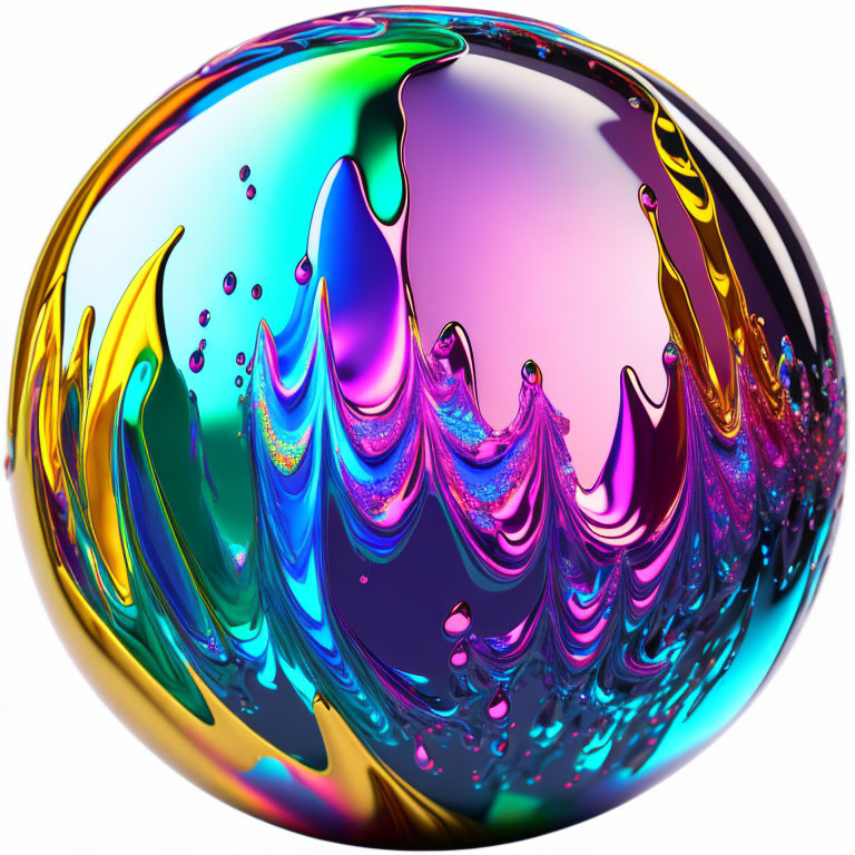 Colorful Abstract Liquid Art with Swirling Patterns in Elliptical Frame