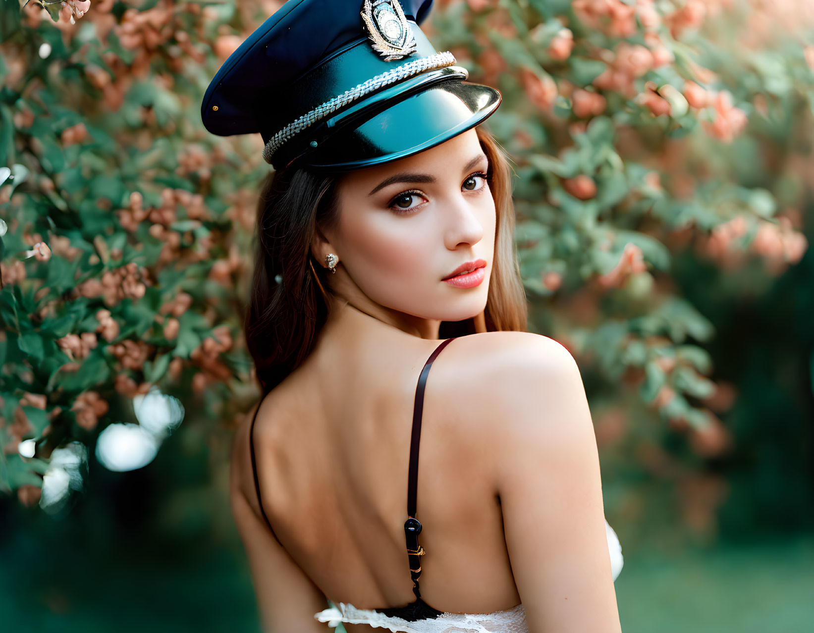A beautiful policewoman