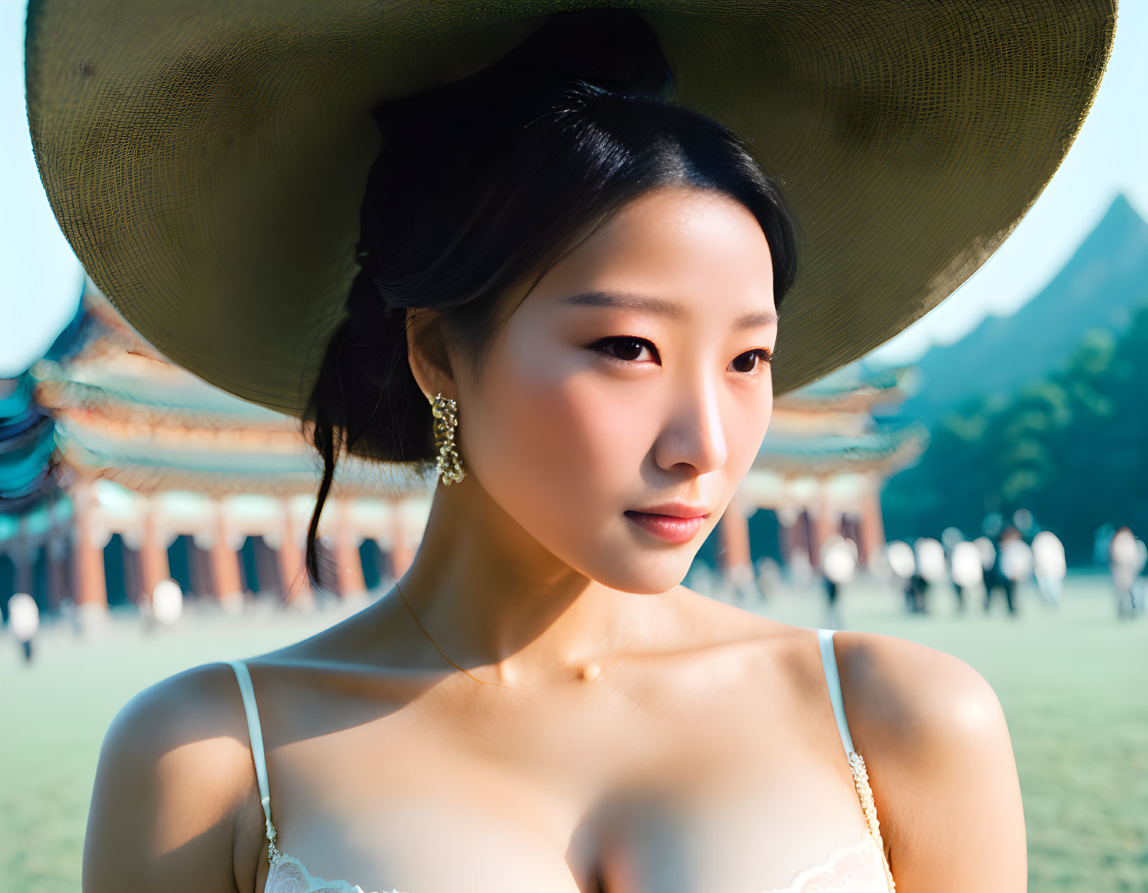 A beautiful girl at Gyeongbokgung Palace in Seoul