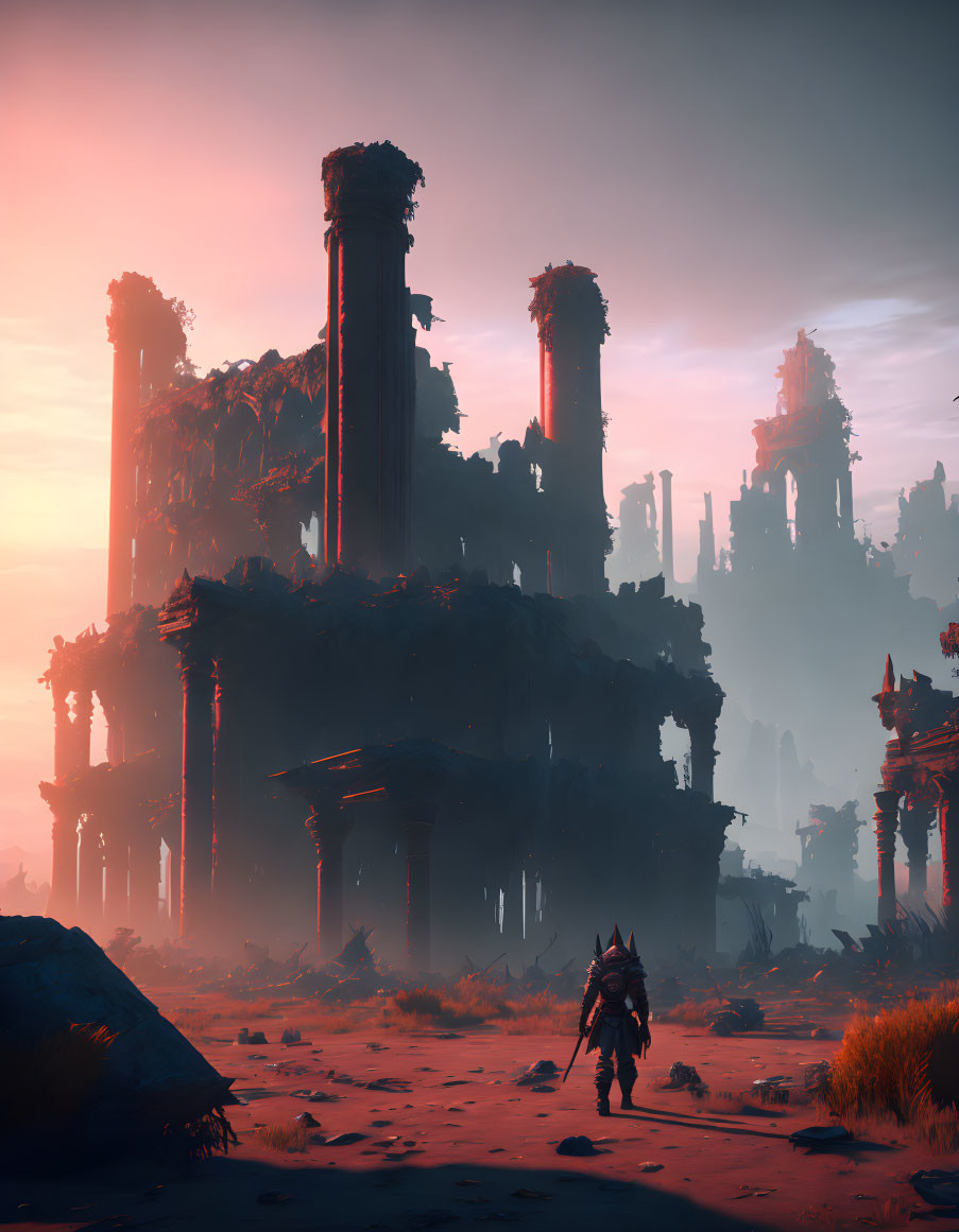Dawn over the ruins