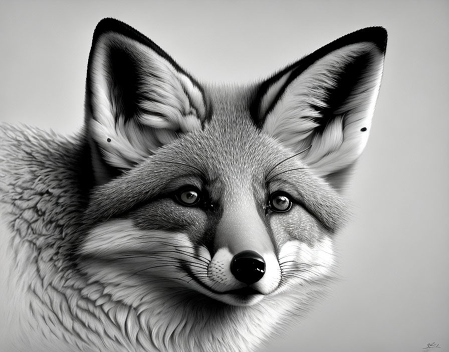 Pencil sketch of a fox