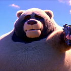 Brown Bear Holding Gun in 3D Animation