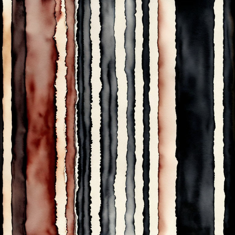 Earth-toned vertical watercolor stripes with textured, uneven look