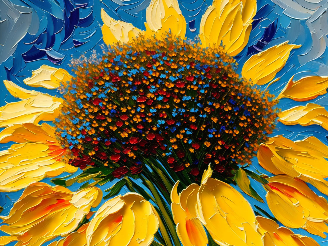 Sunflower and fields