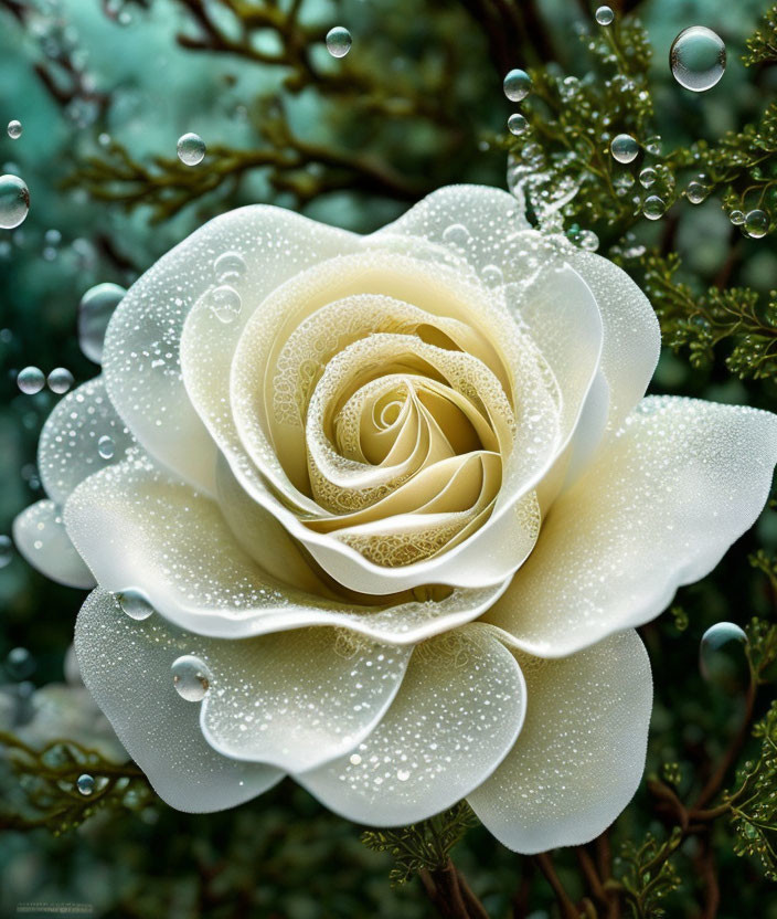 White Rose and water