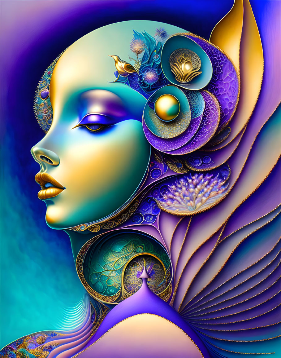 Surreal Blue Goddess: A Stunning Artistic Vision