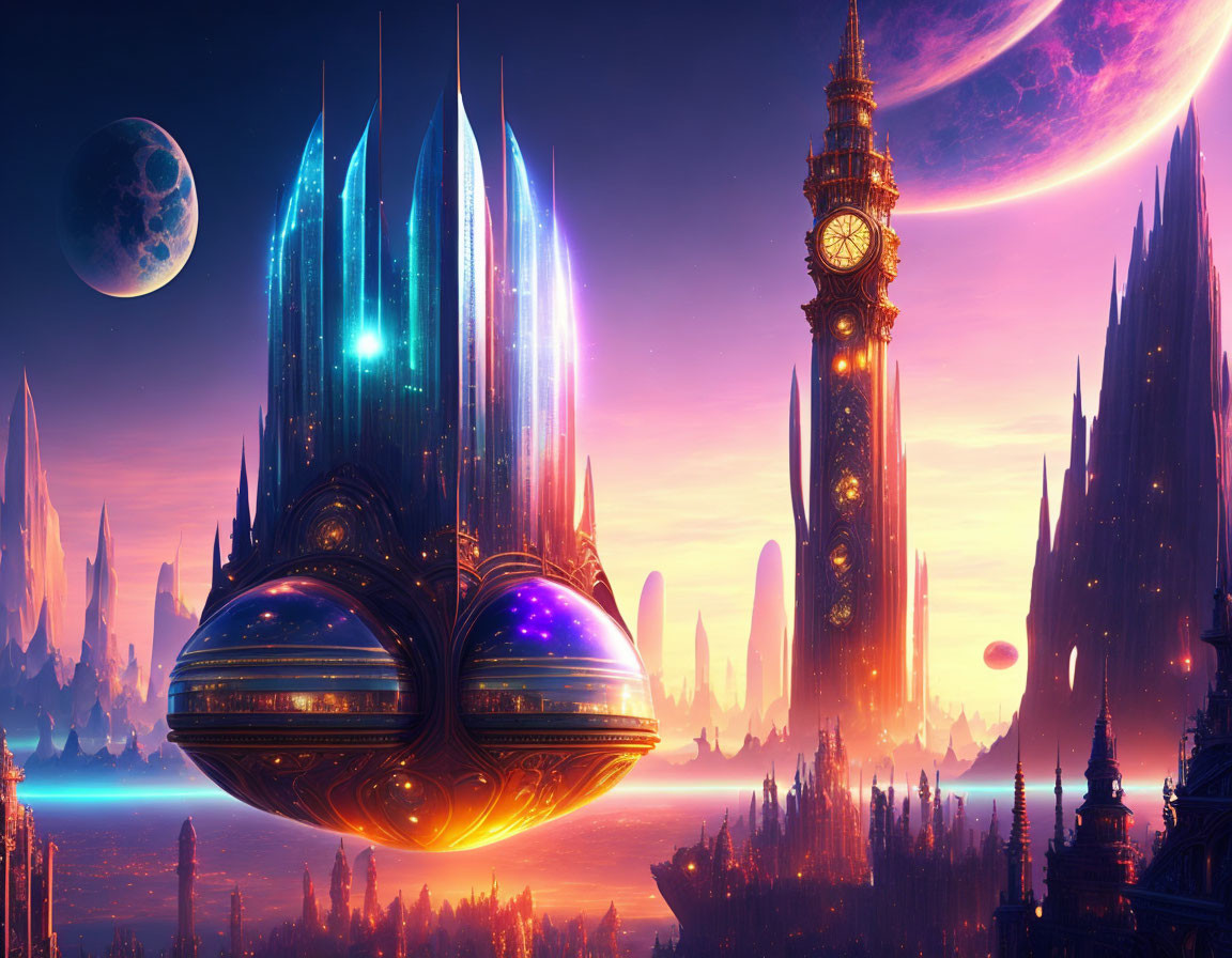 fantasy fantastic city in the time machine