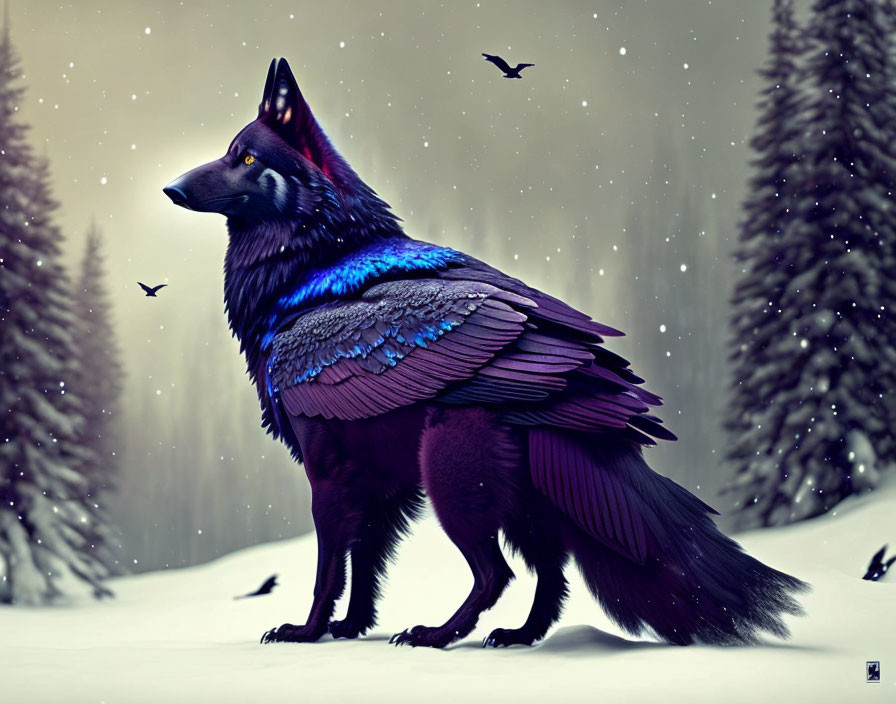 Raven wolf