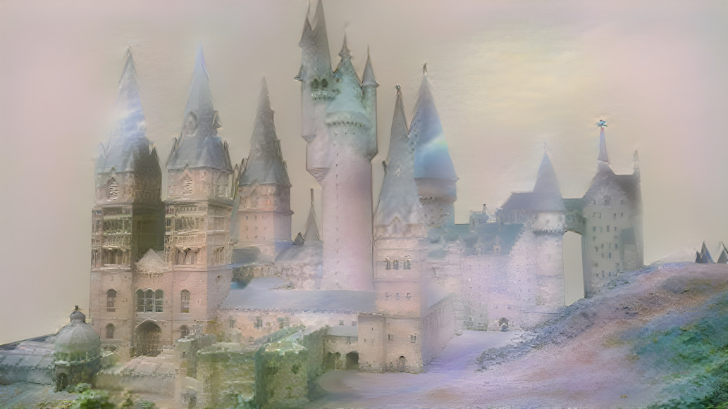 Pink fog over Hogwarts