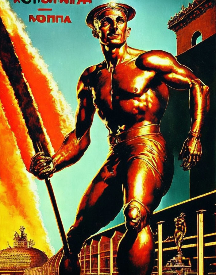 Steel man work poster