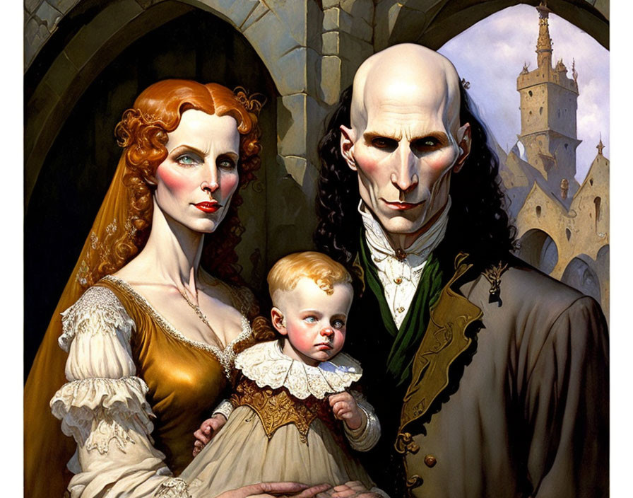 mister and missis Voldemort with their firstborn