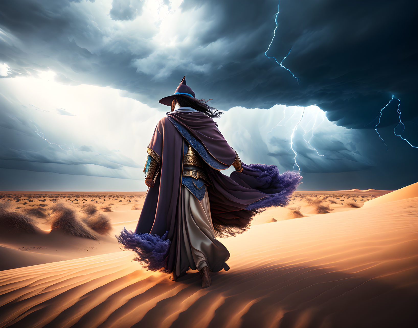 Storm Sky in Desert